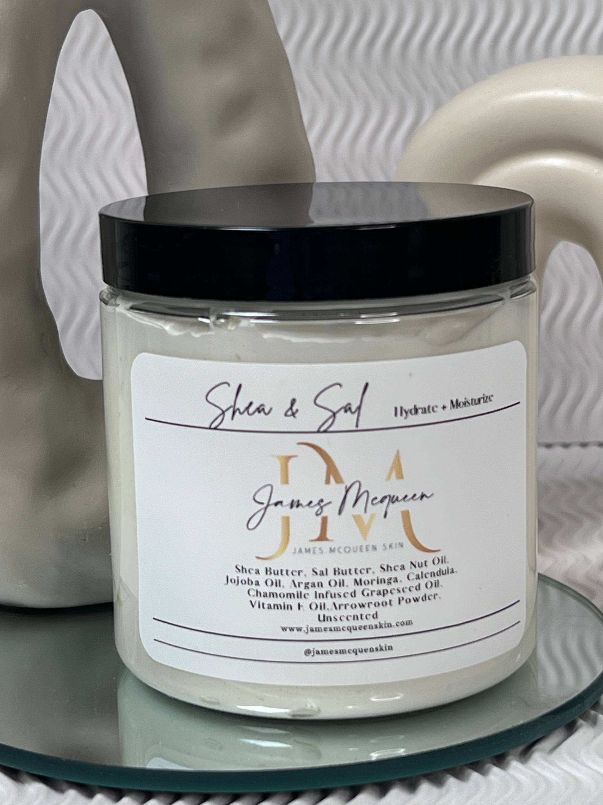 unscented shea and sal whipped body butter infused oil with dried calendula moringa chamomile flower for extra dry eczema skin ultra hydrating and moisturizing sensitive skin friendly